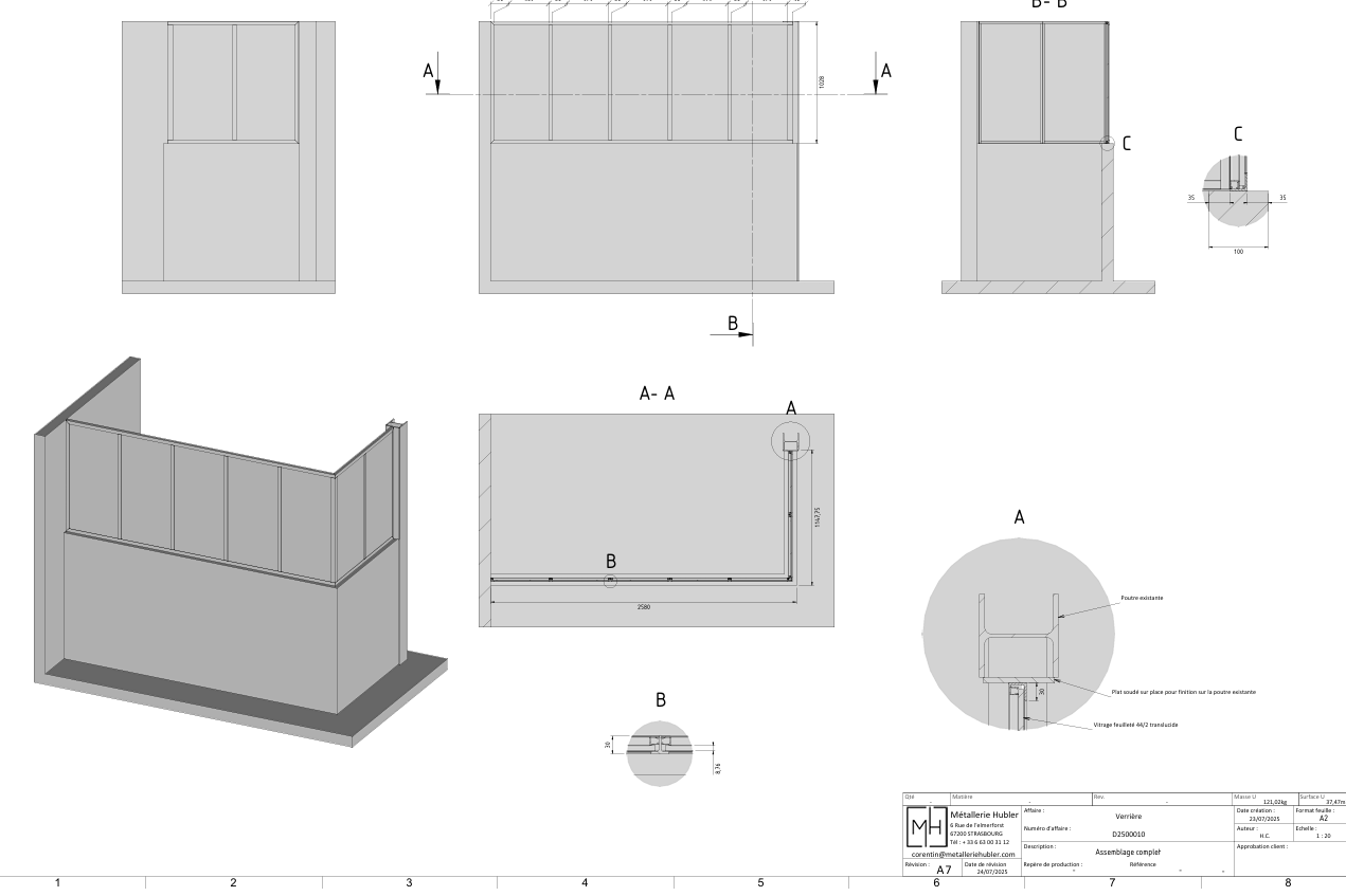 Plan Verrière d’intérieur
